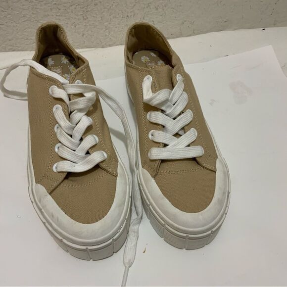 Maj Pole Tan white  Fran Sneakers - Size 9 - Picture 2 of 9